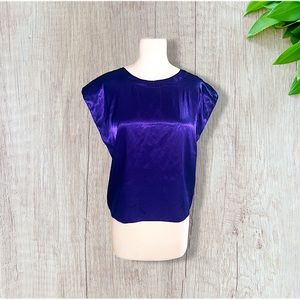 Women’s Gitano Sleeveless Top, Size M, Shiny Purple